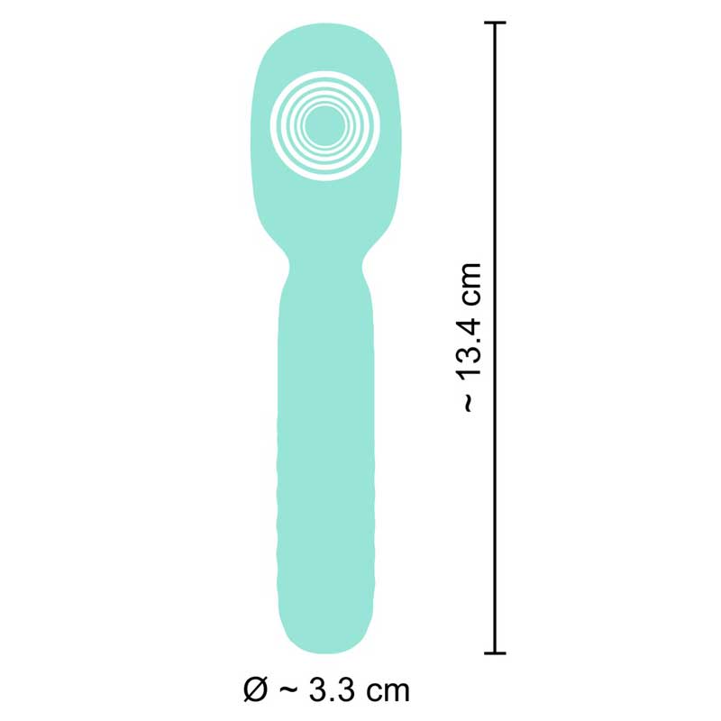 Mini Vibrator Cuties mit seinen Abmessungen