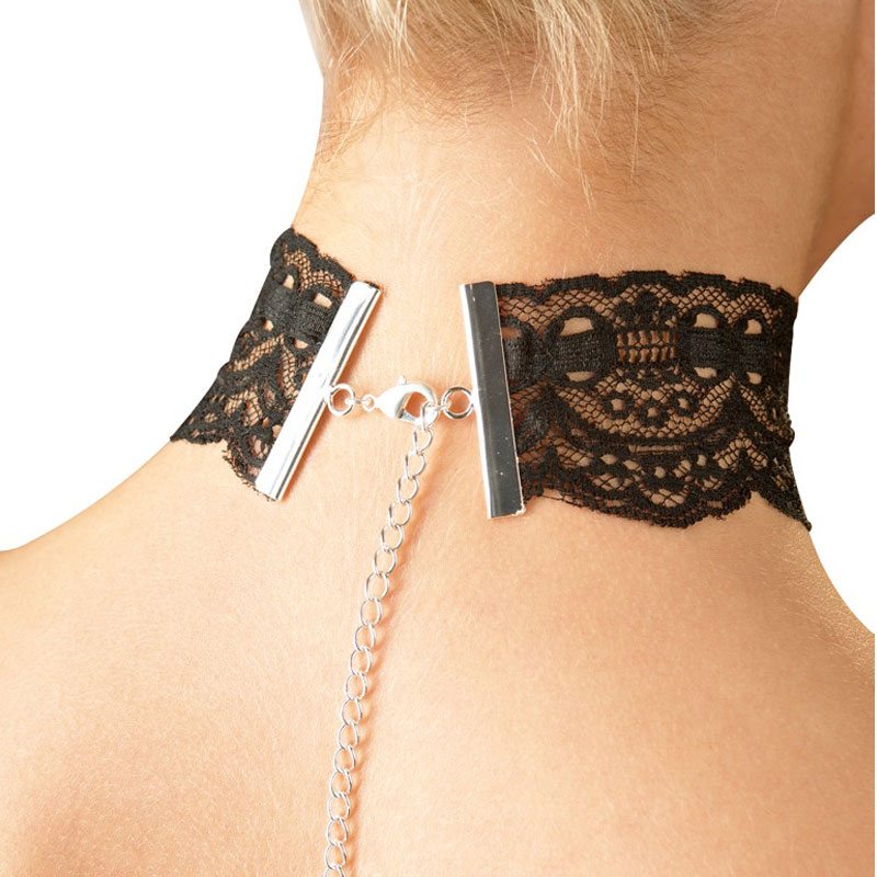 Halsband aus Spitze Verschluss