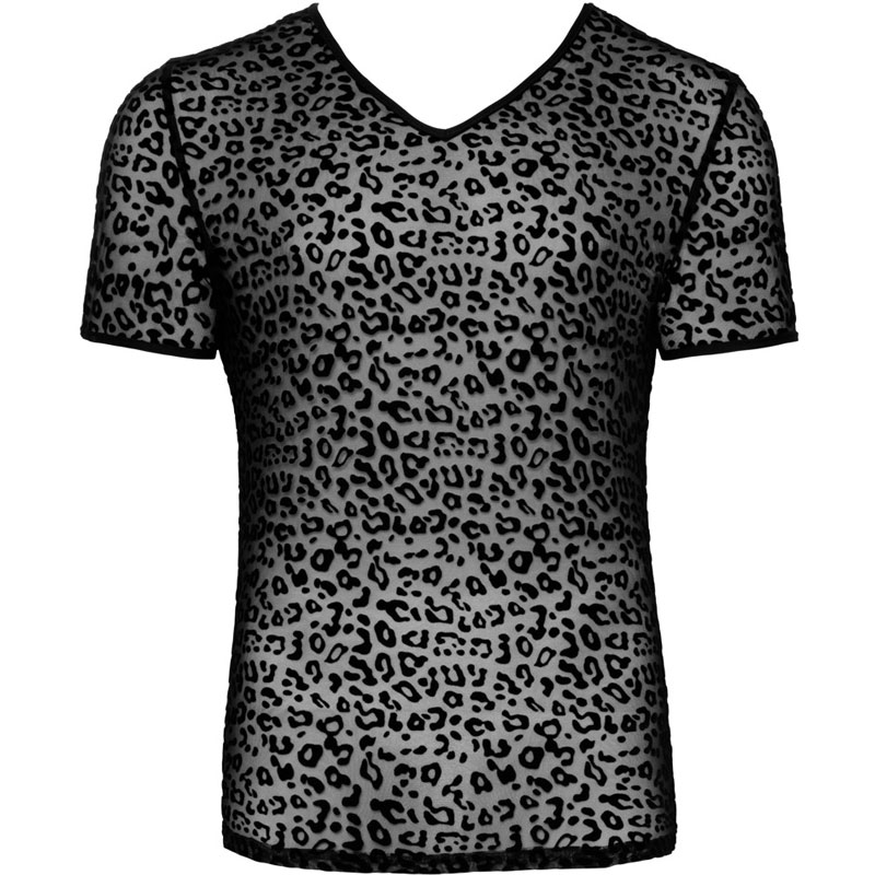 Shirt mit Leo-Flockprint – Bild 3