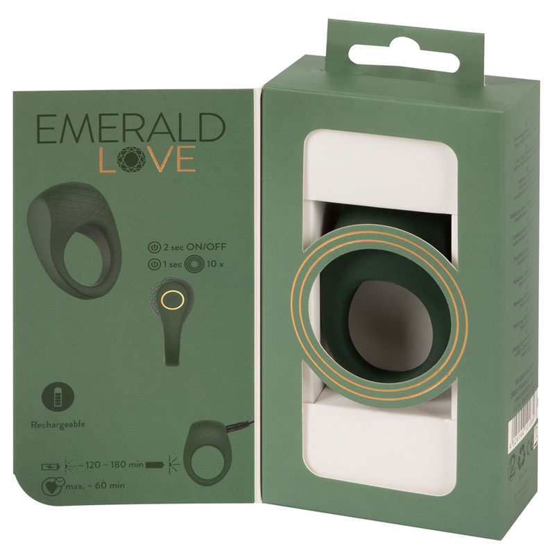 Luxurious Vibrating Cock Ring in der Verpackung