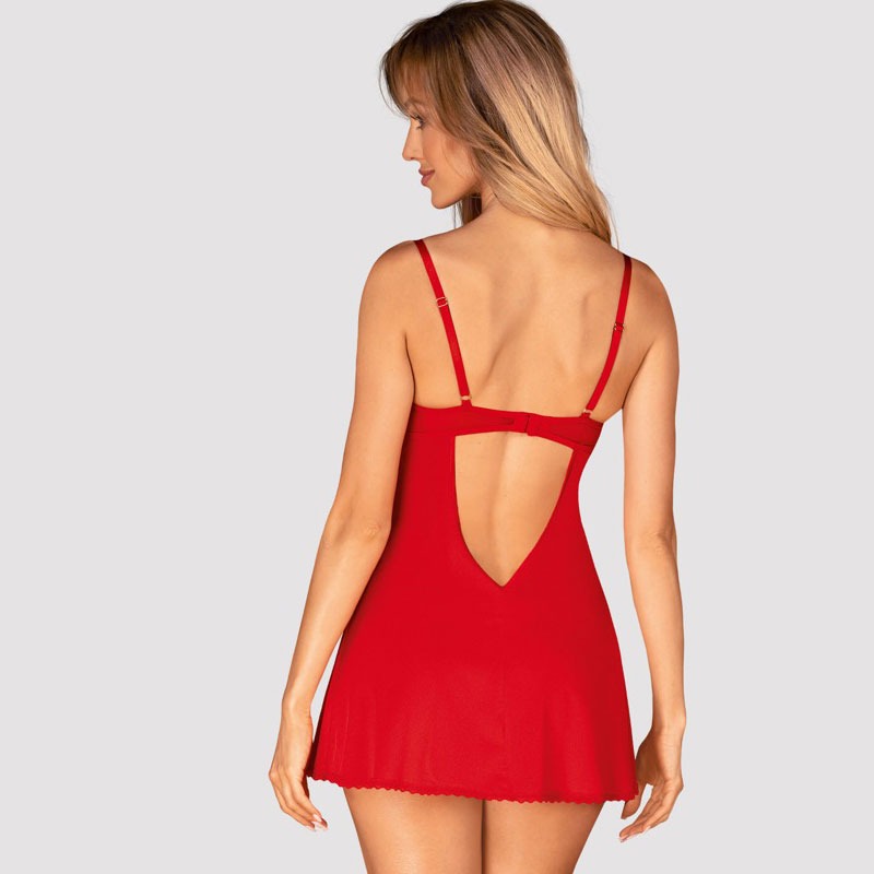 Rotes Minikleid hinten